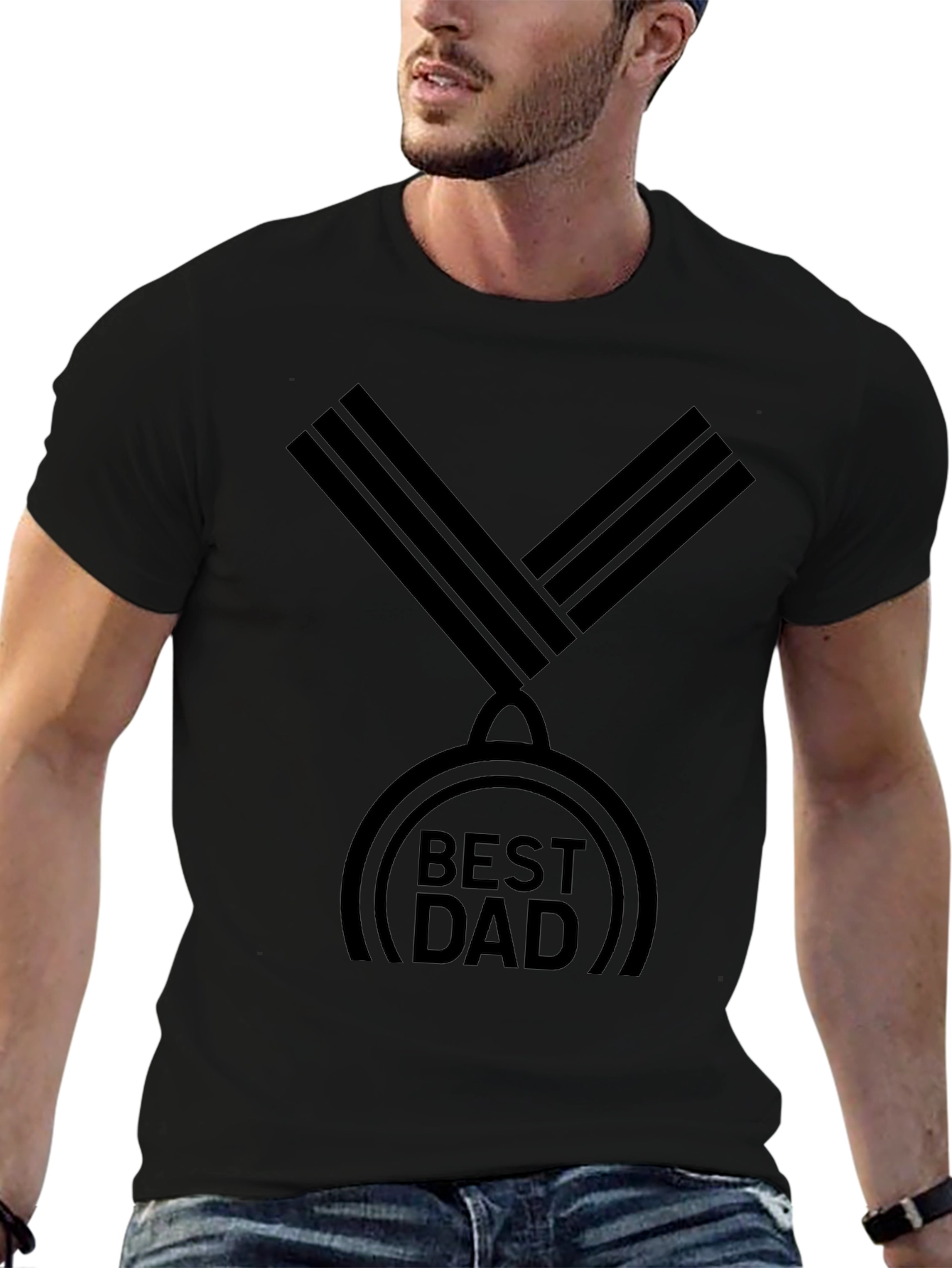 Best Dad Medal Graphic T-Shirt