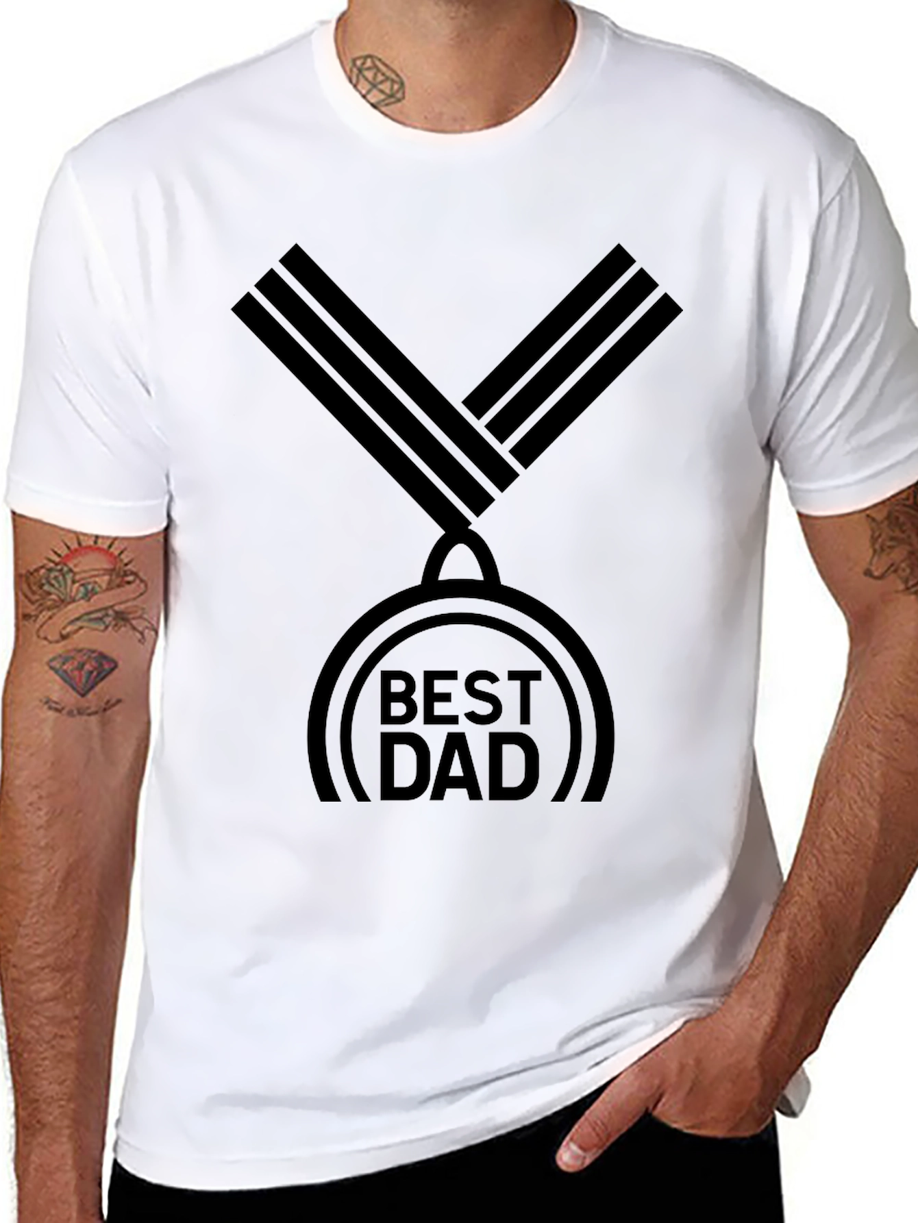 Best Dad Medal Graphic T-Shirt