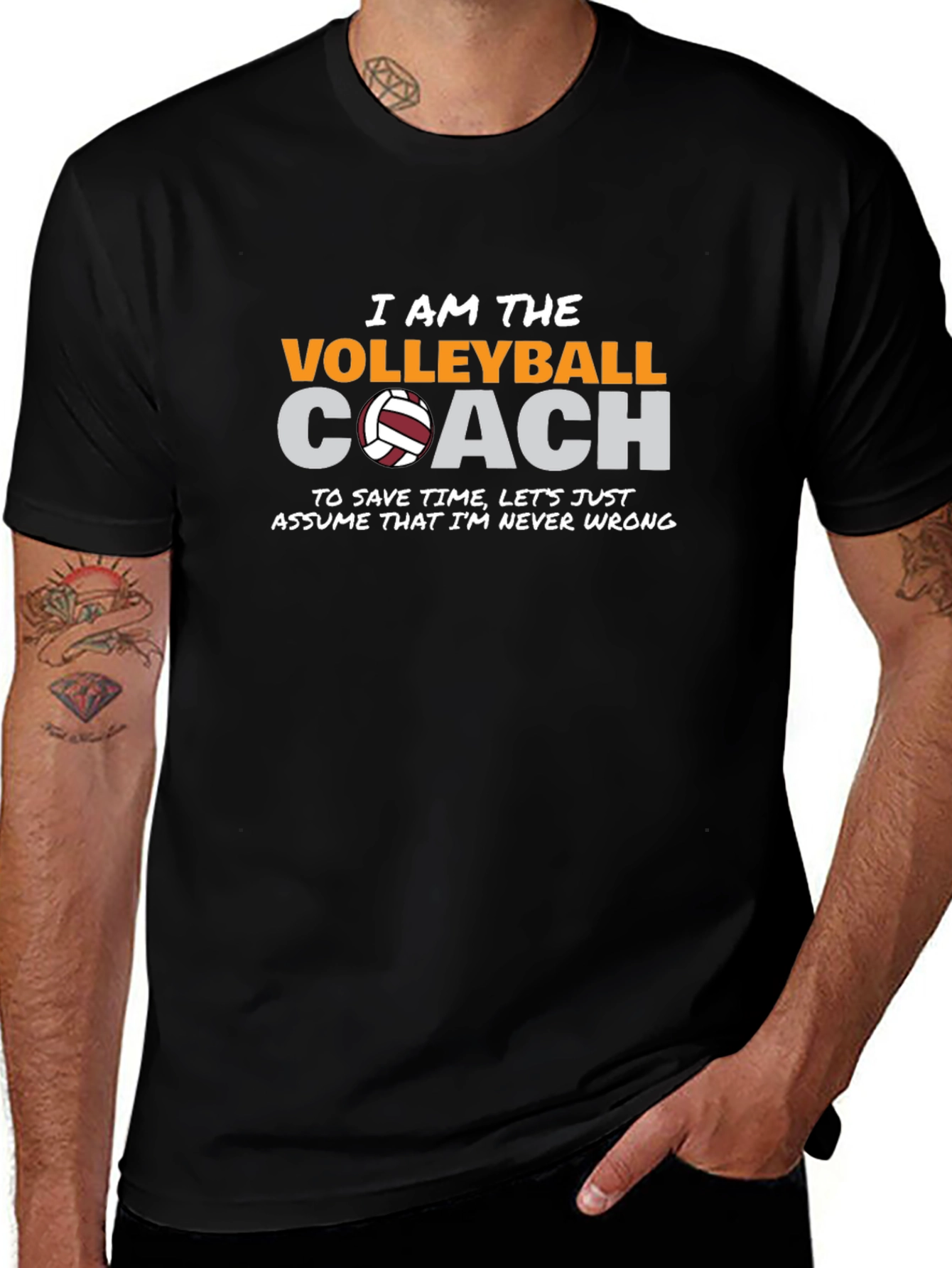 Volleyball Coach Graphic T-Shirt