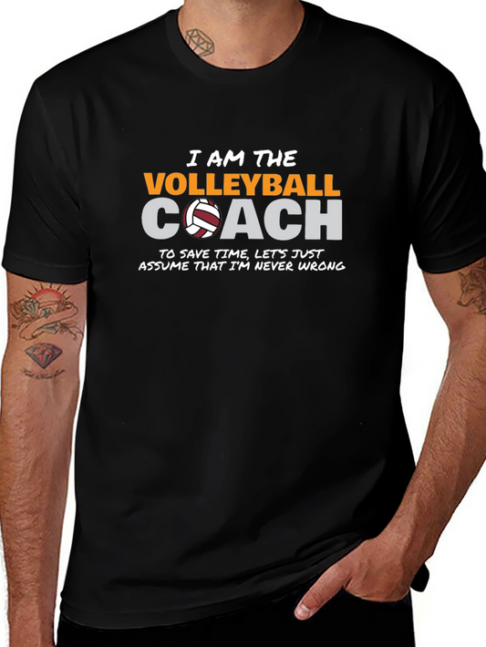Volleyball Coach Graphic T-Shirt