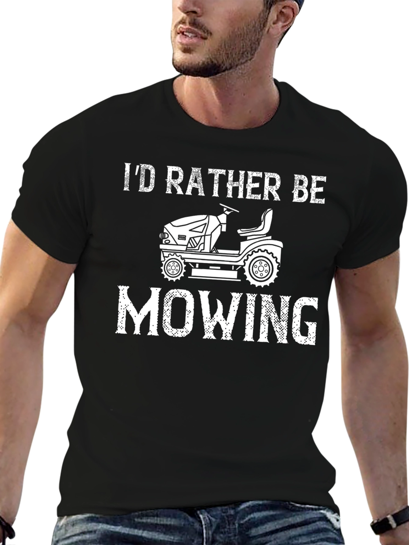 Id Rather Be Mowing Graphic Tee