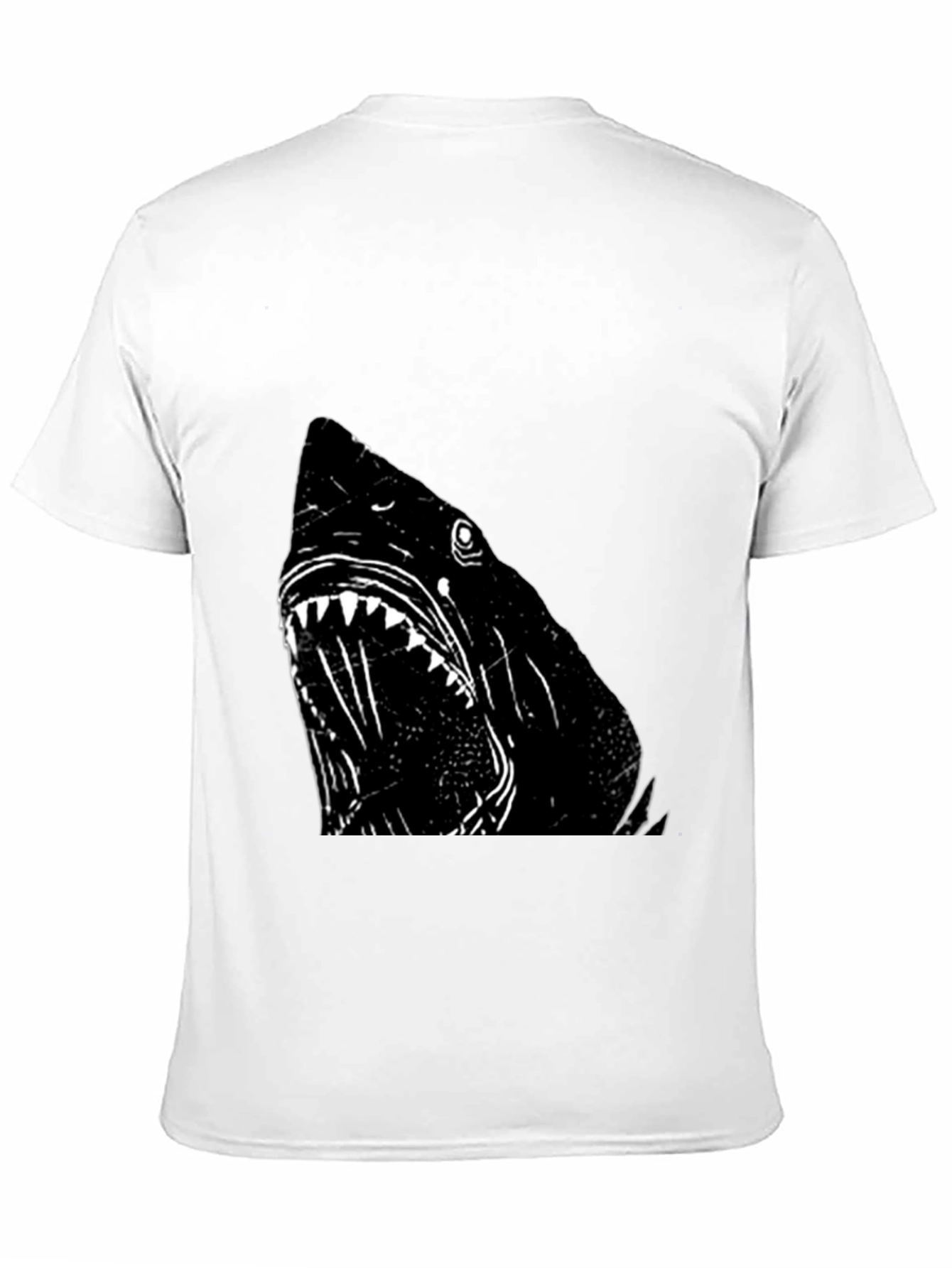 Shark Graphic T-Shirt - Black Cotton Tee