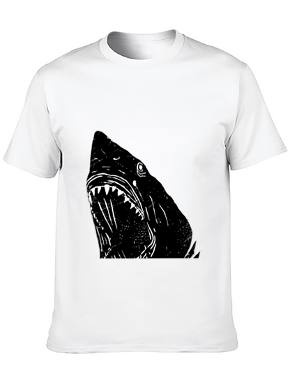 Shark Graphic T-Shirt - Black Cotton Tee
