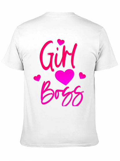 Girl Boss Black T-Shirt with Pink Design