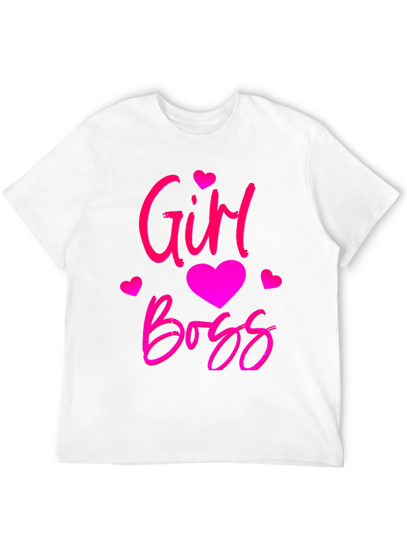 Girl Boss Black T-Shirt with Pink Design