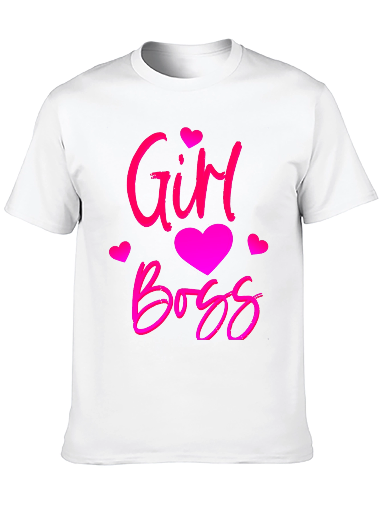 Girl Boss Black T-Shirt with Pink Design