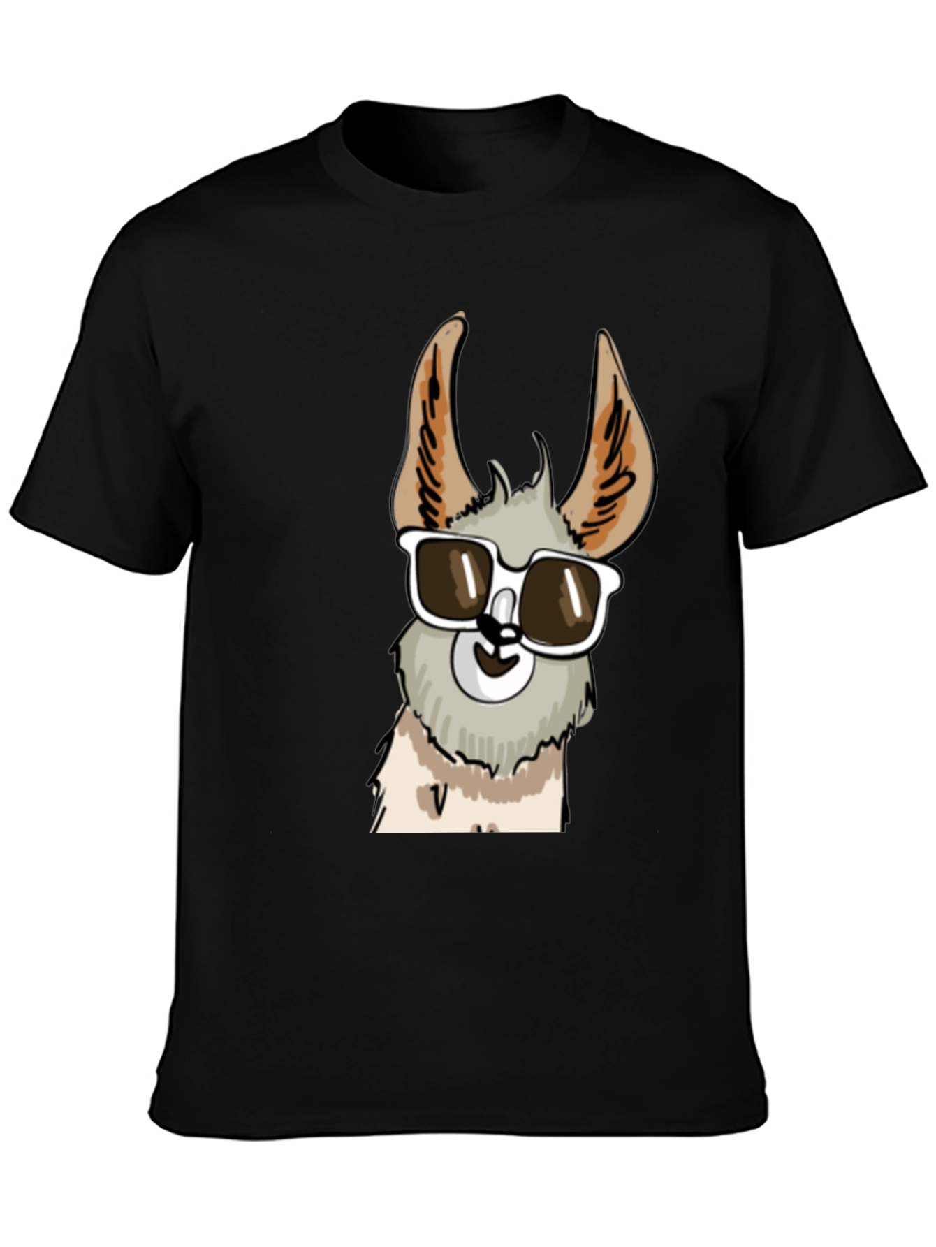 Cool Llama Graphic Tee - Stylish Black T-Shirt
