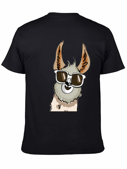 Cool Llama Graphic Tee - Stylish Black T-Shirt