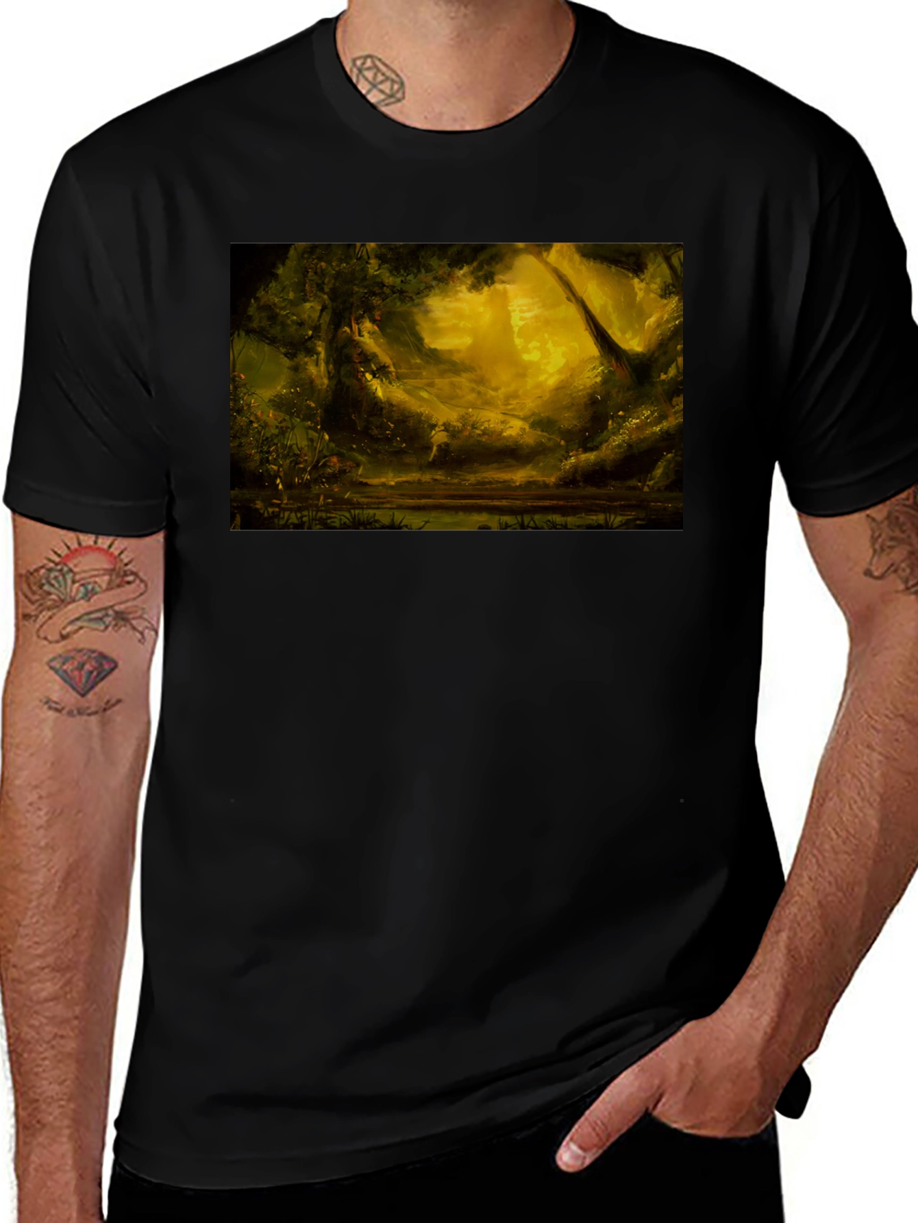 Enchanted Forest Graphic Tee - Black