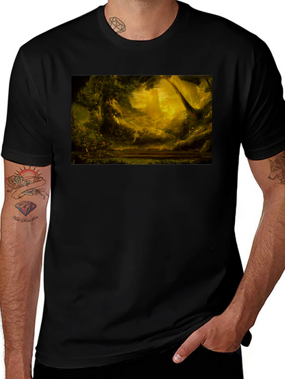 Enchanted Forest Graphic Tee - Black