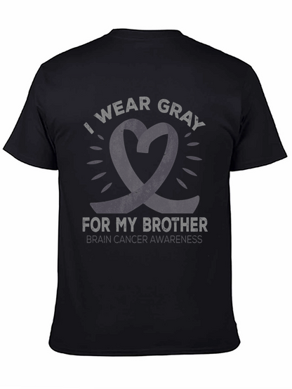 Gray Ribbon Brain Cancer Awareness T-Shirt