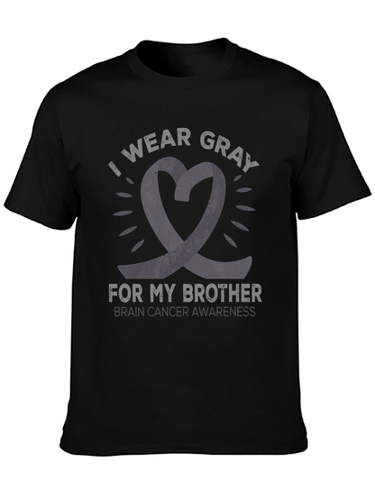 Gray Ribbon Brain Cancer Awareness T-Shirt