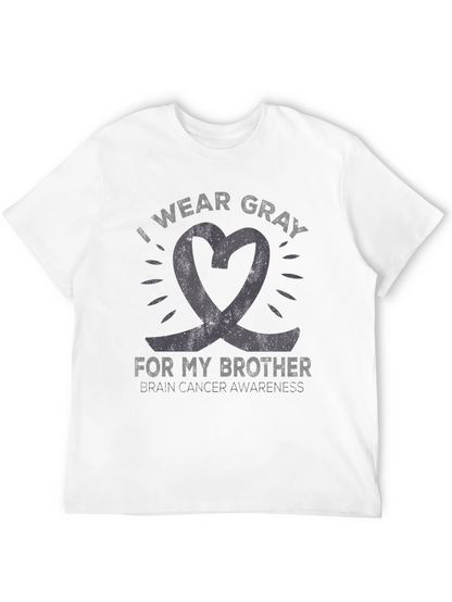 Gray Ribbon Brain Cancer Awareness T-Shirt