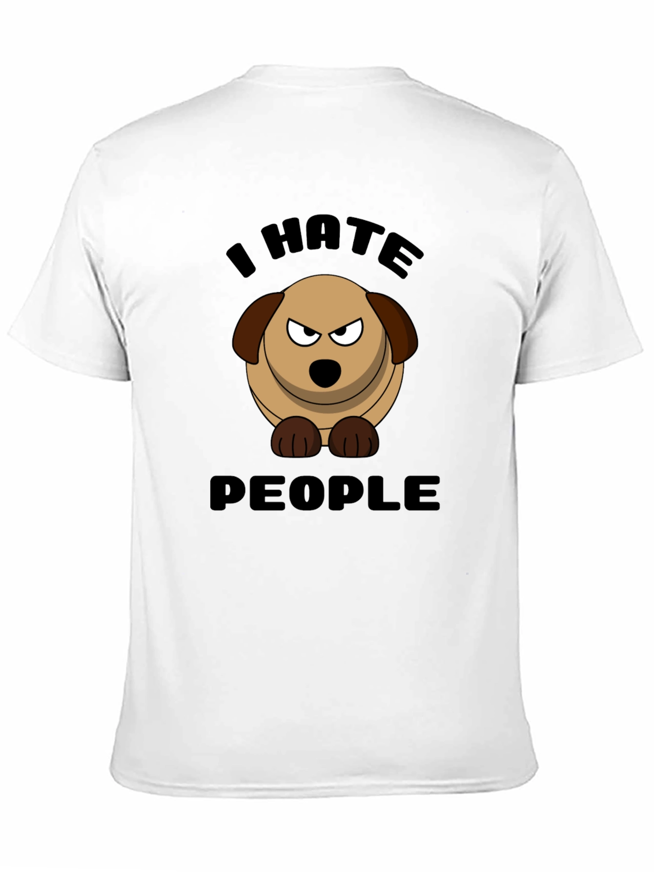 I Hate People Dog Graphic T-Shirt