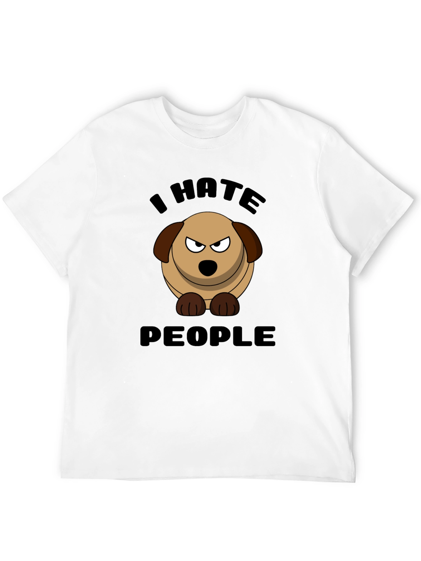 I Hate People Dog Graphic T-Shirt