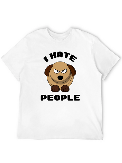 I Hate People Dog Graphic T-Shirt
