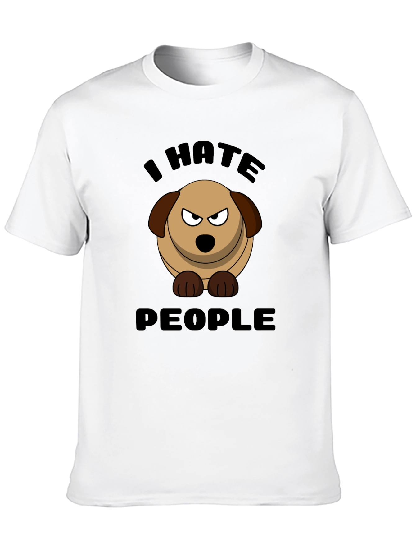 I Hate People Dog Graphic T-Shirt