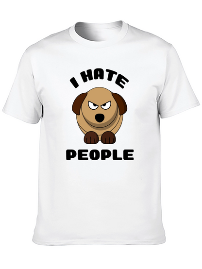 I Hate People Dog Graphic T-Shirt