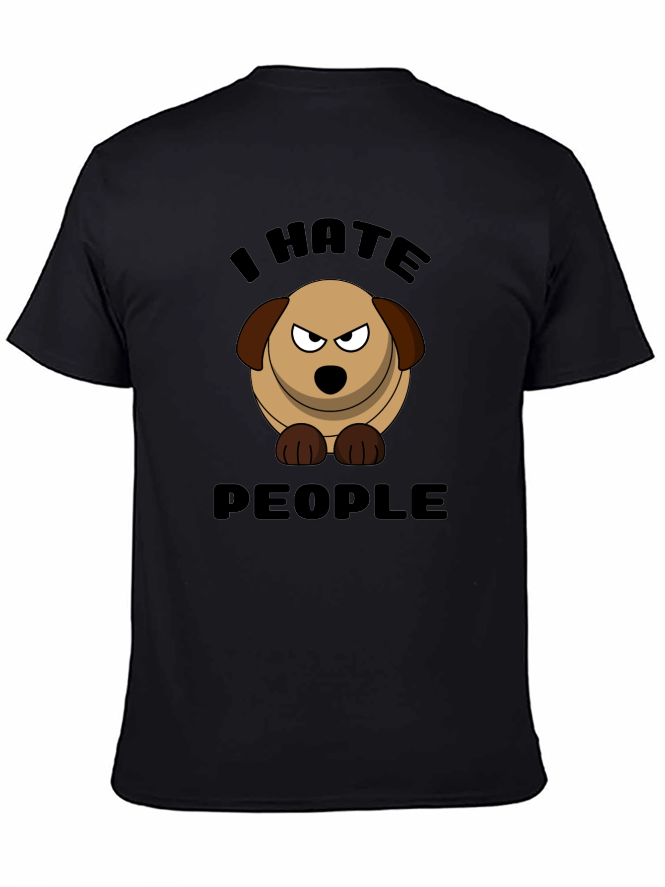 I Hate People Dog Graphic T-Shirt