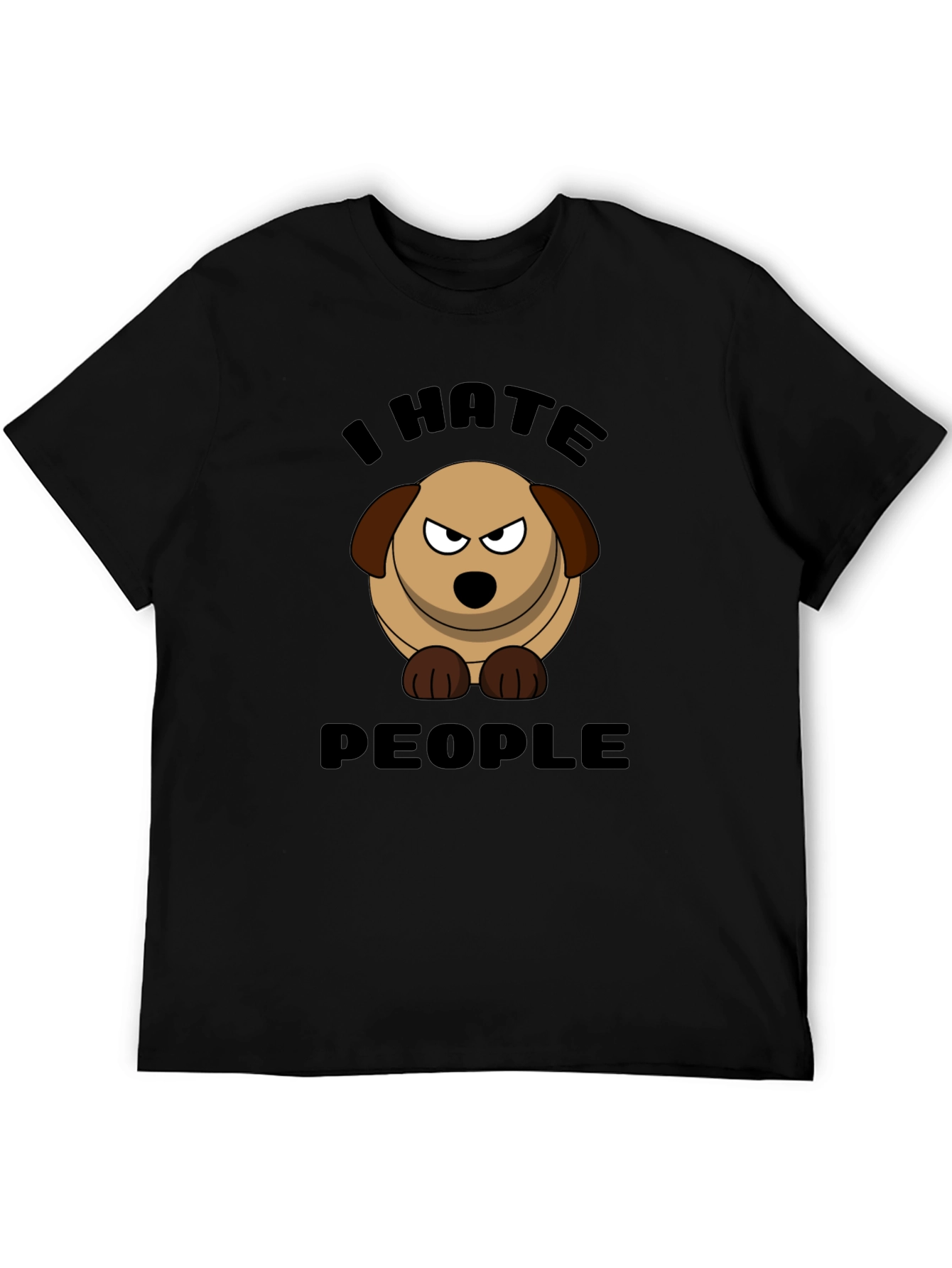 I Hate People Dog Graphic T-Shirt