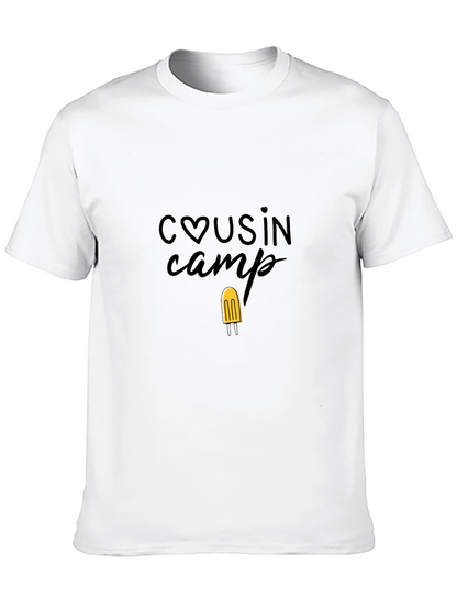 Cousin Camp Black T-Shirt with Popsicle Design