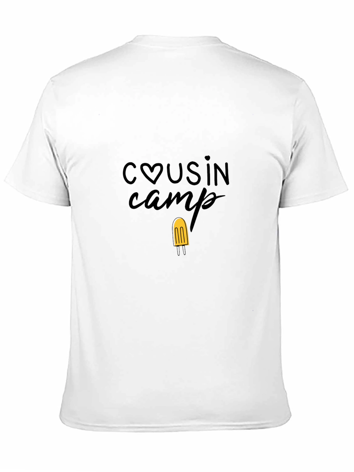 Cousin Camp Black T-Shirt with Popsicle Design