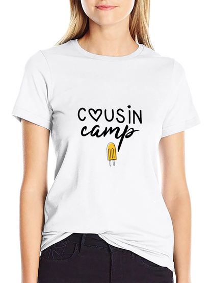 Cousin Camp Black T-Shirt with Popsicle Design