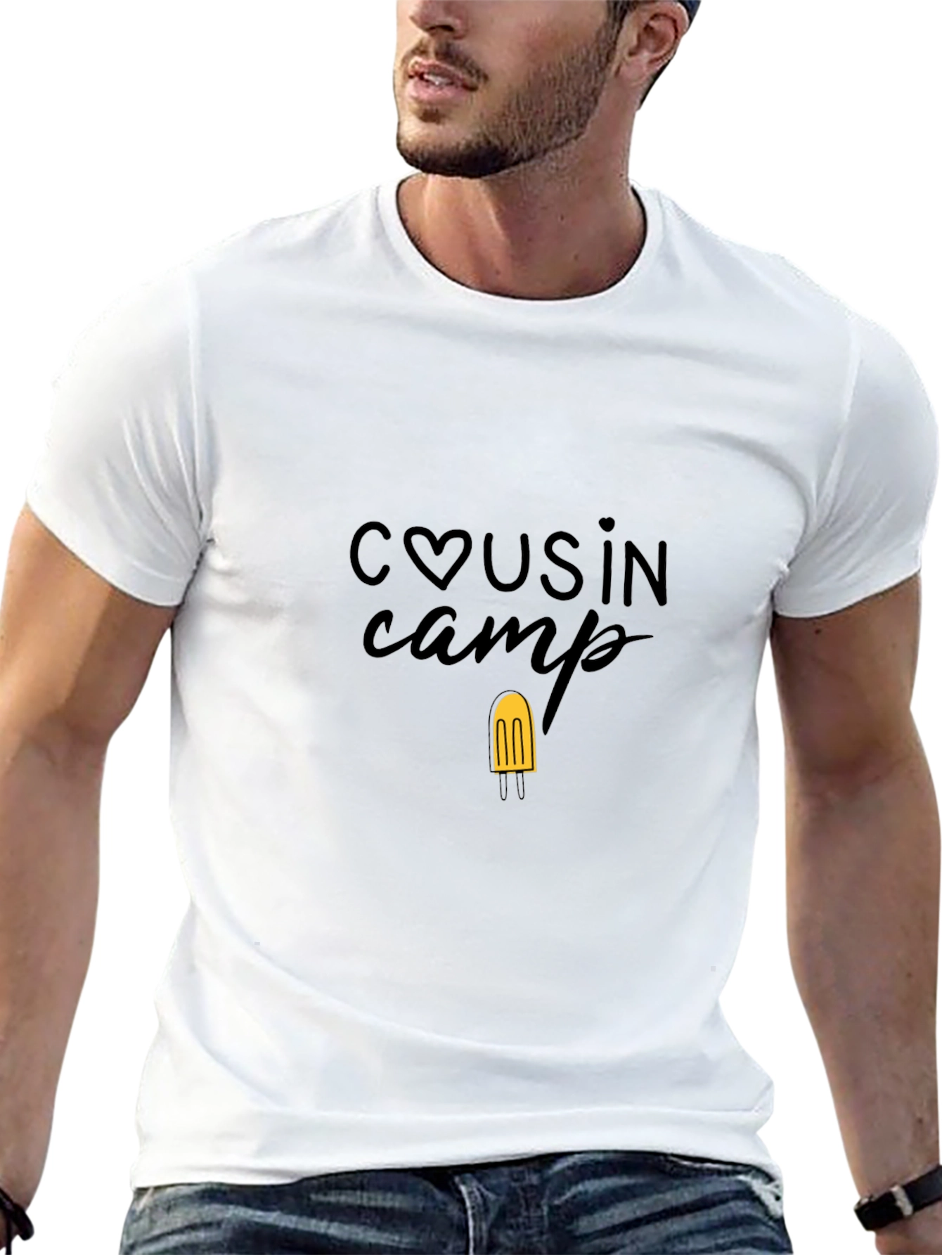 Cousin Camp Black T-Shirt with Popsicle Design