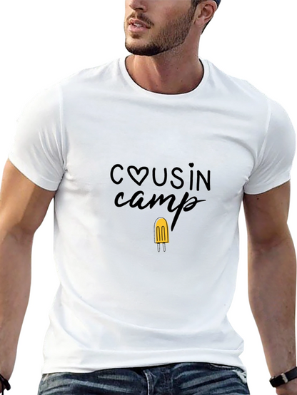 Cousin Camp Black T-Shirt with Popsicle Design