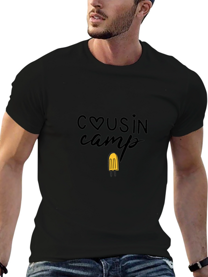 Cousin Camp Black T-Shirt with Popsicle Design