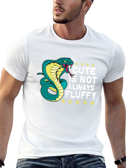 Cute Isnt Always Fluffy Snake Graphic T-Shirt