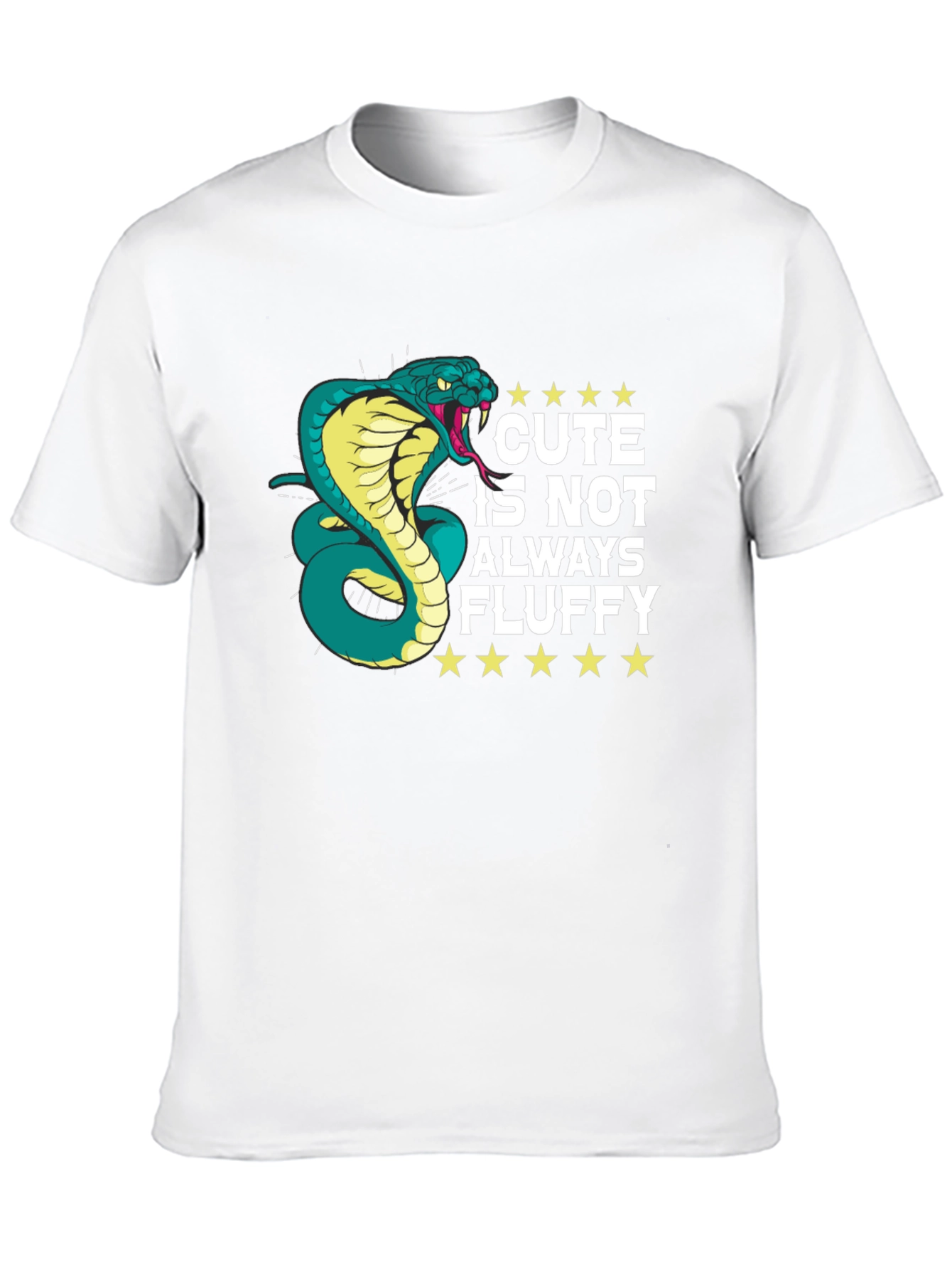Cute Isnt Always Fluffy Snake Graphic T-Shirt