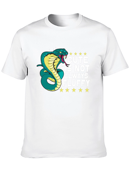 Cute Isnt Always Fluffy Snake Graphic T-Shirt