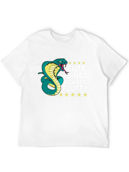 Cute Isnt Always Fluffy Snake Graphic T-Shirt