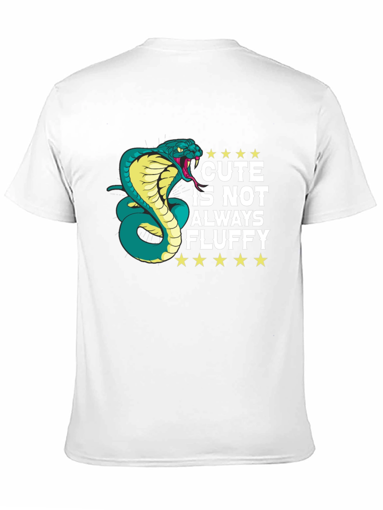 Cute Isnt Always Fluffy Snake Graphic T-Shirt
