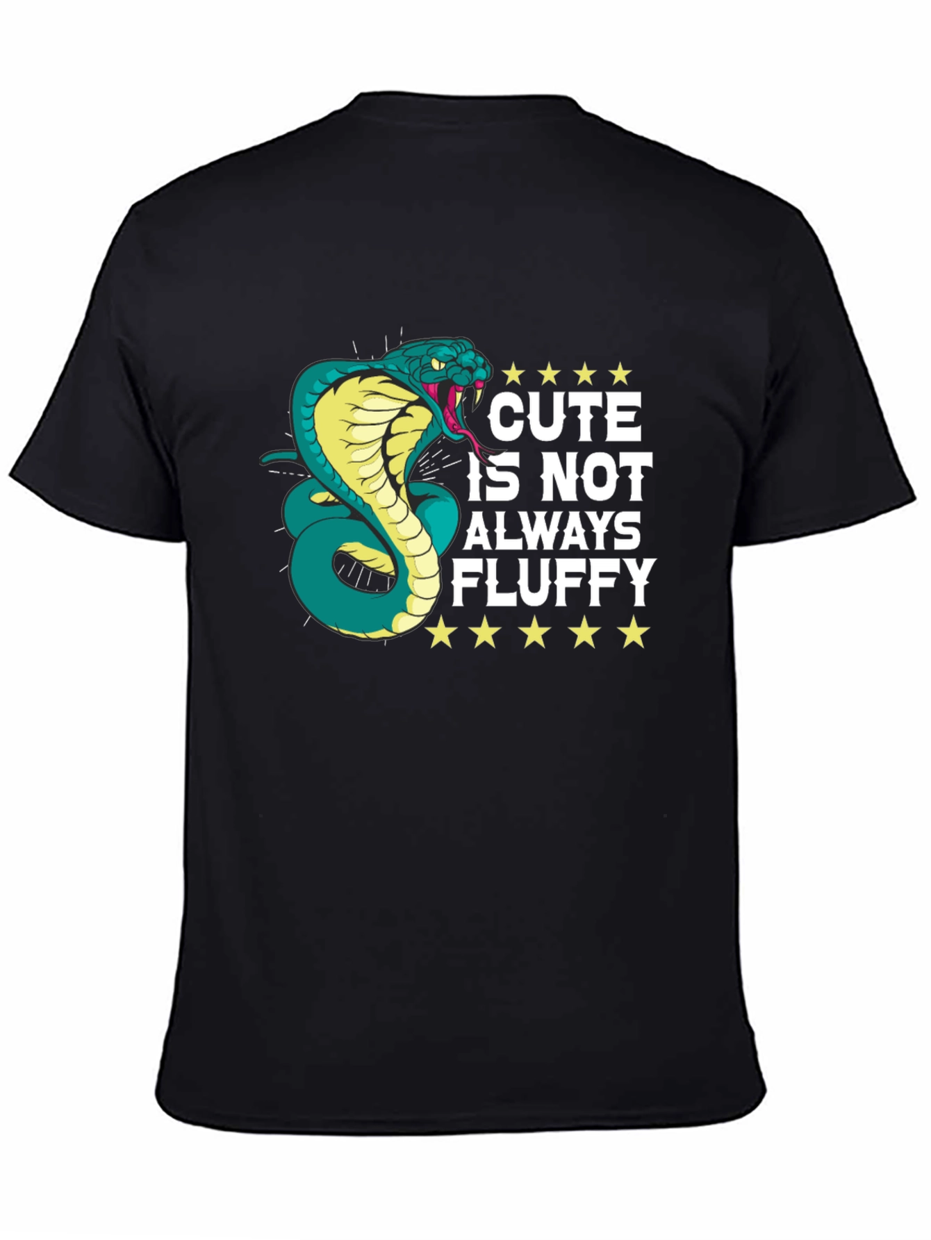 Cute Isnt Always Fluffy Snake Graphic T-Shirt