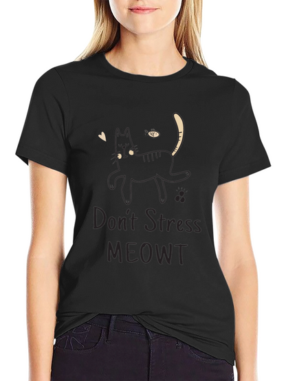 Dont Stress MEOWT Black Cat T-Shirt