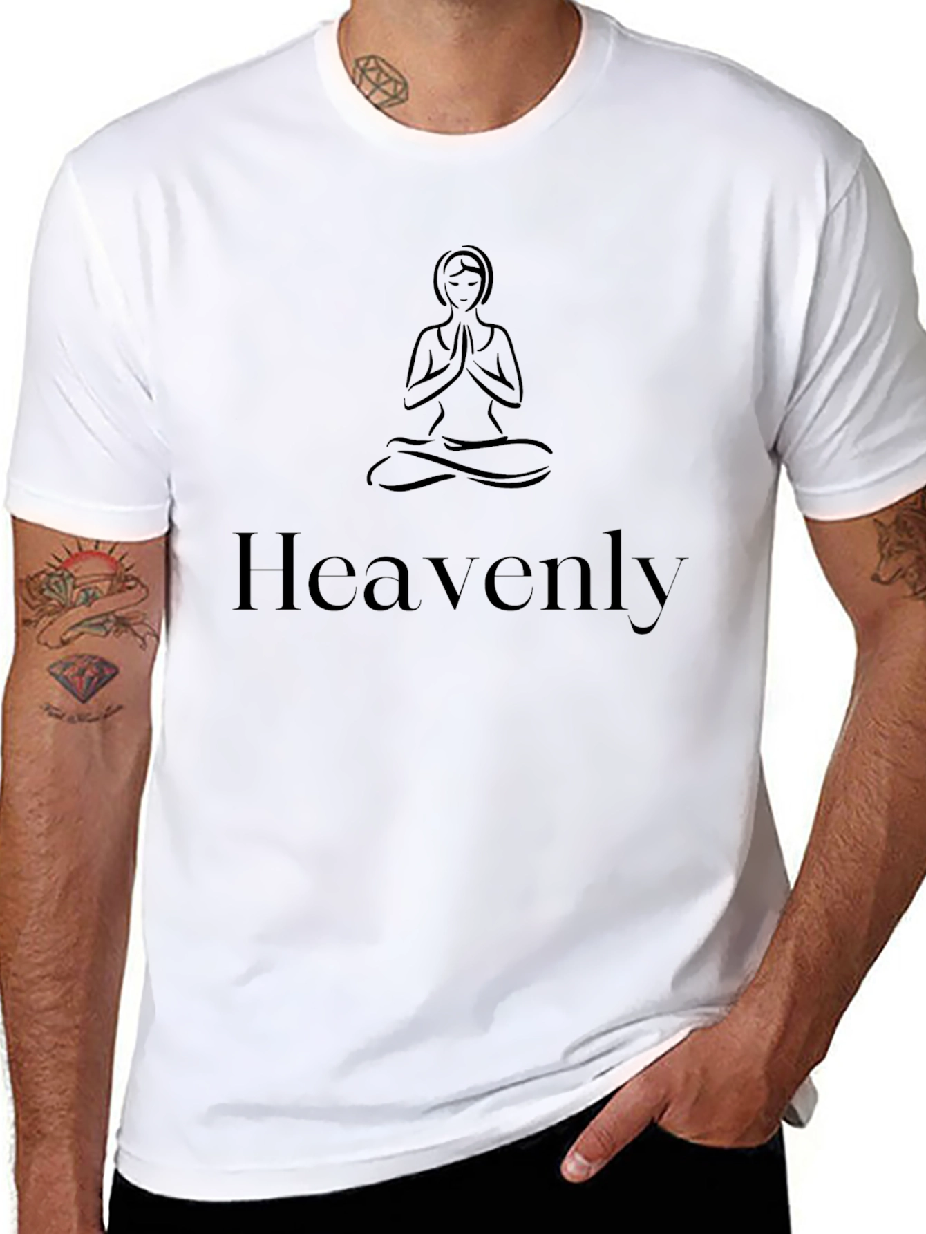 Heavenly Yoga T-Shirt - Meditation Design