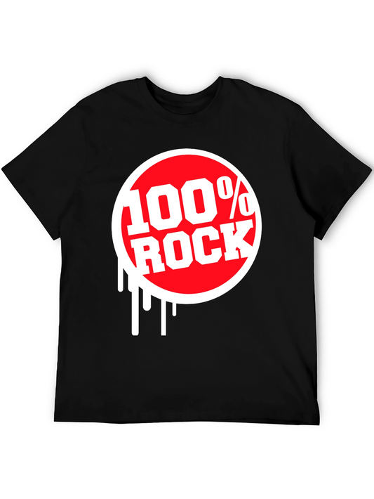 100% Rock Graphic Tee - Black