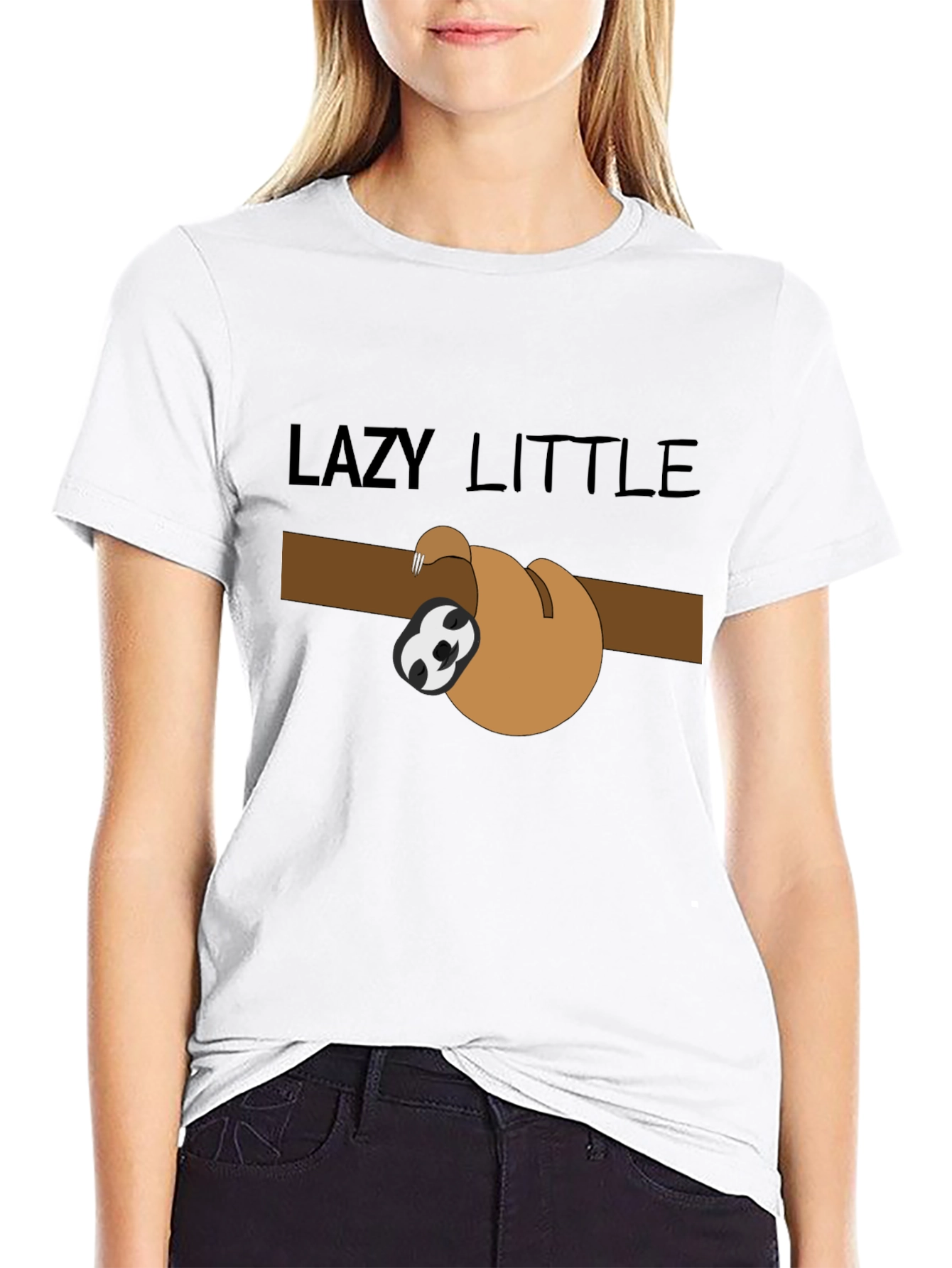 Lazy Little Sloth Graphic Tee - Relaxed Fit