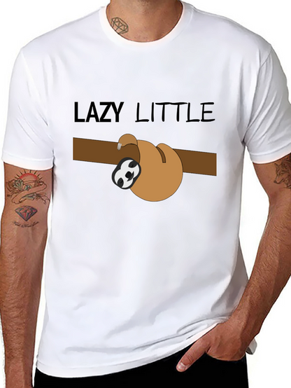 Lazy Little Sloth Graphic Tee - Relaxed Fit