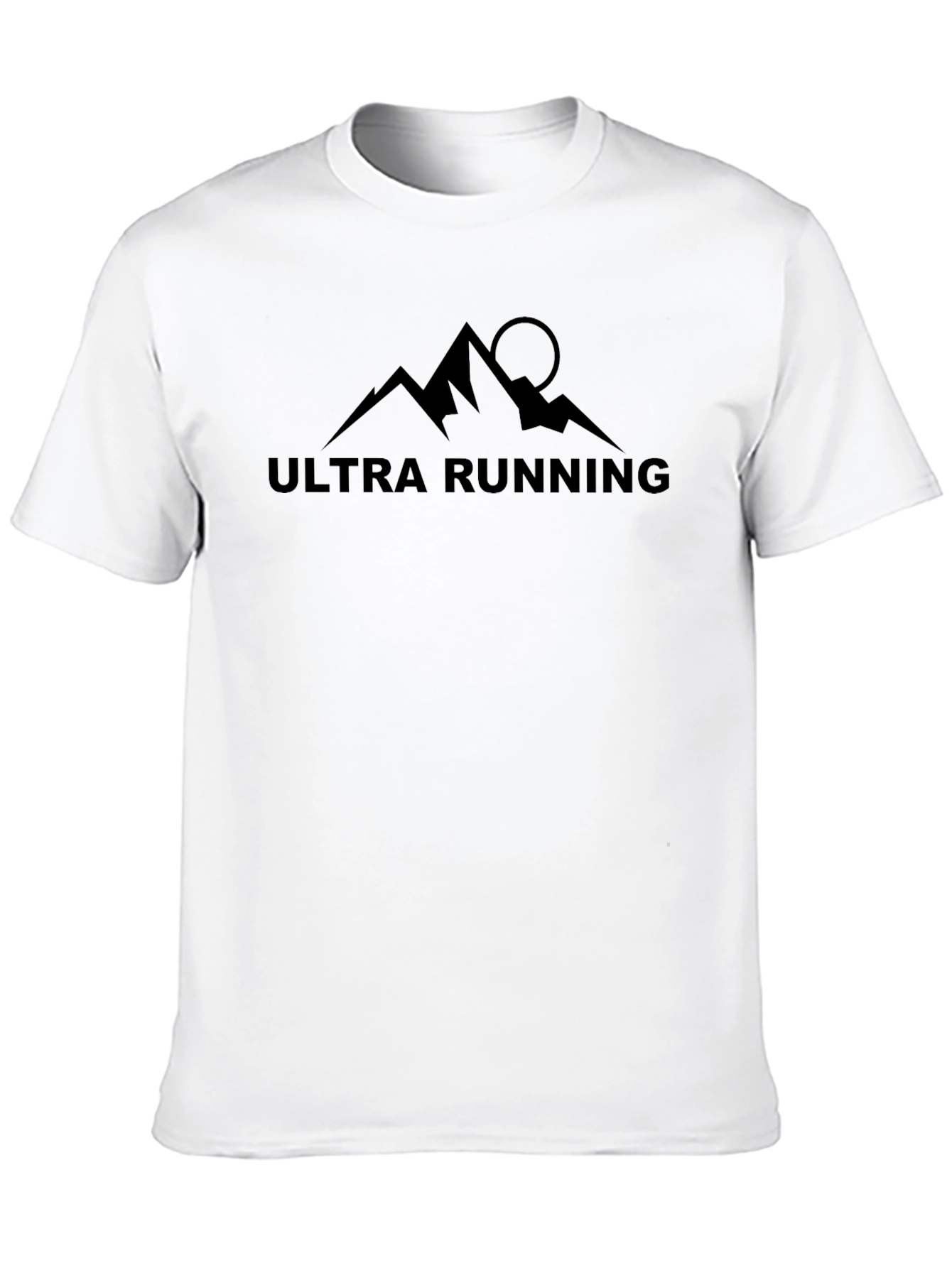 Ultra Running Black T-Shirt: Mountain Design