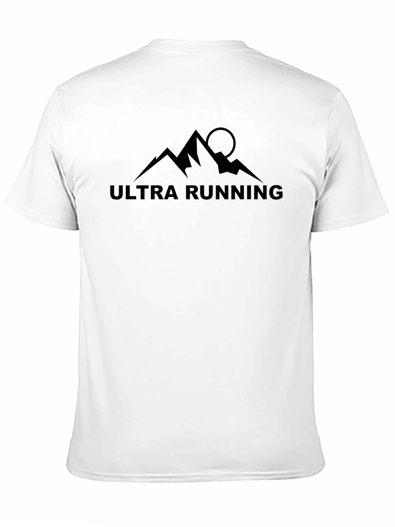 Ultra Running Black T-Shirt: Mountain Design