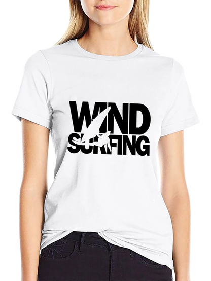Windsurfing Graphic Tee - Stylish Black T-Shirt