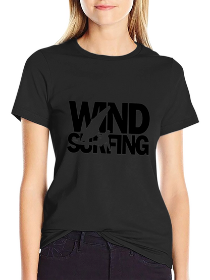 Windsurfing Graphic Tee - Stylish Black T-Shirt