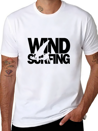 Windsurfing Graphic Tee - Stylish Black T-Shirt