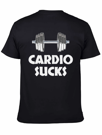 Cardio Sucks Gym T-Shirt - Funny Workout Tee