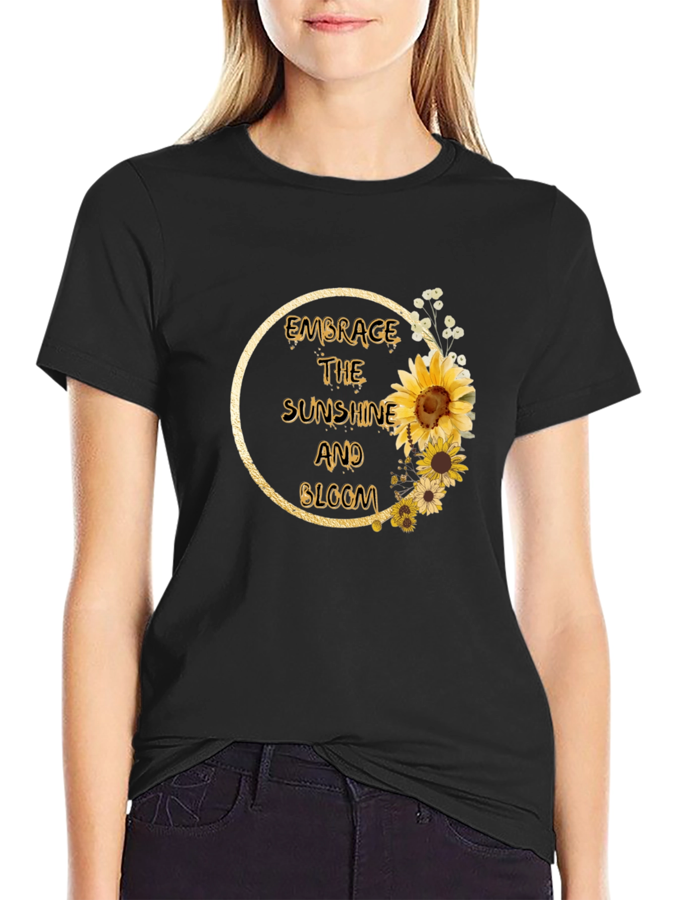Embrace Sunshine & Bloom Sunflower Graphic Tee