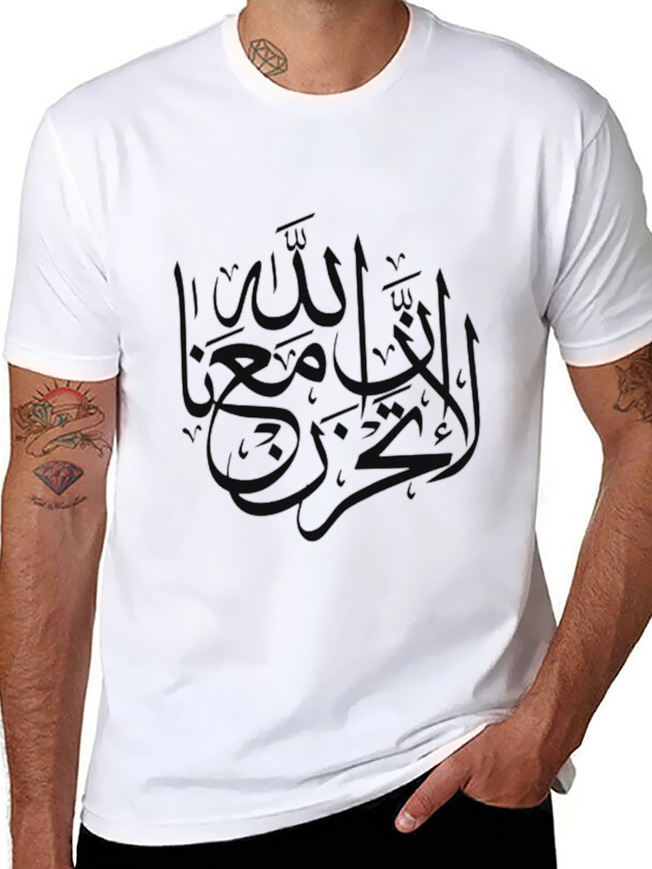 Mens Black Graphic Print T-Shirt