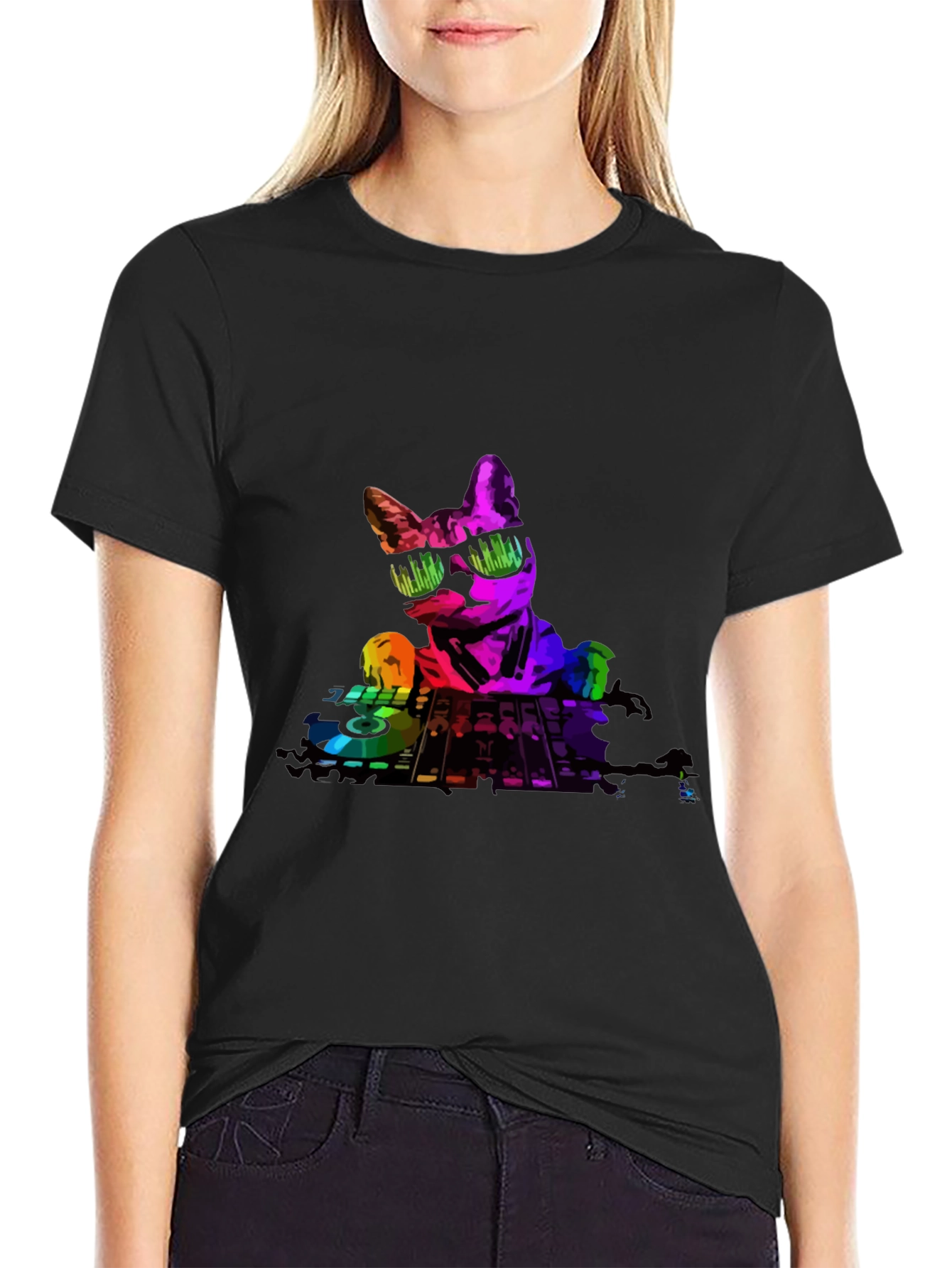 DJ Cat Graphic T-Shirt - Cool Music Lover Tee